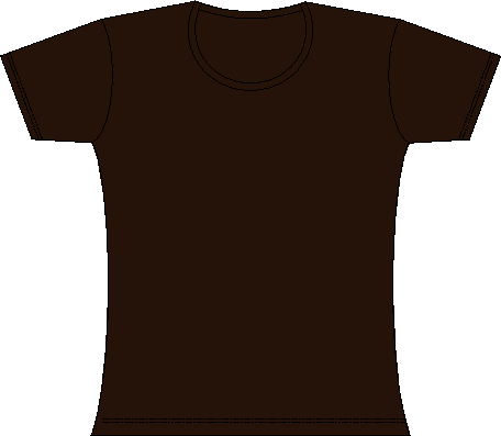 Girl-T-Shirt dunkelbraun unbedruckt