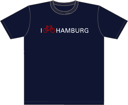 Boy-T-Shirt I bike Hamburg navy quer