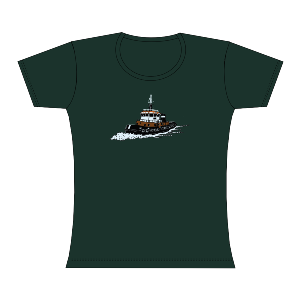 Girl-T-Shirt Schlepper grüngrau
